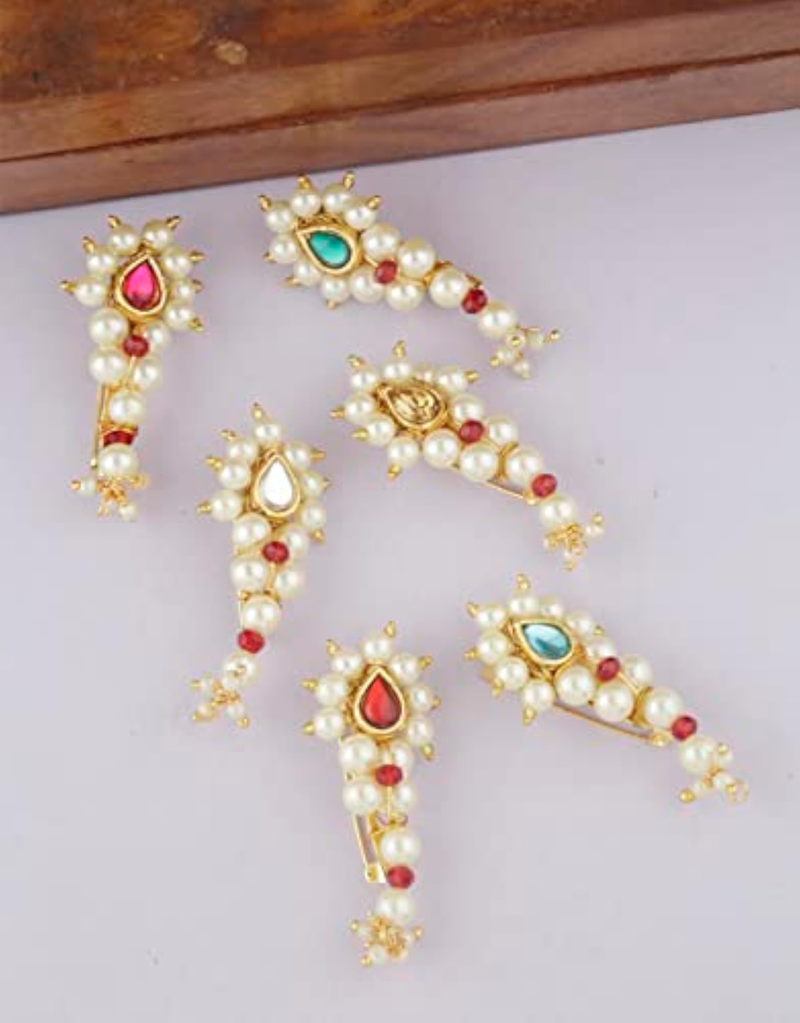 Traditional Nath Styled Combo Saree Pin Set